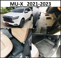 ผ้ายางปูพื้นรถยนต์ ถาดยางปูพื้น พรมปูพื้นรถ ISUZU MU-X 2021 2022 ( 6 ชิ้น หน้า 2 กลาง 3 แถว3 1 ชิ้นแผ่นใหญ่ )