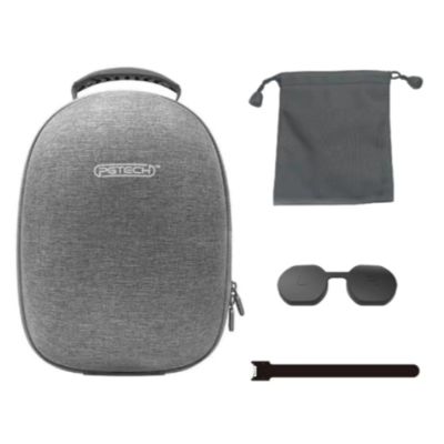 PGTECH for PSVR2 Handheld Zipper Storage Bag Protection Cover+Storage Bag+Magic Belt Protection Hard Bag