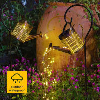 Watering Can Hanging Solar Powered Lantern Solar Watering Can Light Garden Art Light LED Decor Metal R Lamp for Outdoor Yard