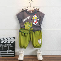 Ultraman Clothes Boys Suit Summer Fashionable New Childrens Sleeveless Ruffle Handsome Baby Sports Trendy Childrens Clothing