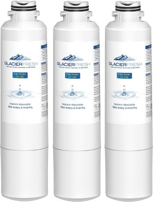 GLACIER FRESH DA29-00020B Refrigerator Water Filter Compatible with Samsung DA29-00020A/B, DA29-00020B-1, HAF-CIN/EXP, 46-9101, RF4267HARS For French Door Fridge Kitchen (3 PACK)