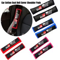 ۞┅ 2PCS/Pair GR Car Cotton Seat Belt Cover Shoulder Pads For TOYOTA GR GAZOO RACING Auto Interiors Accessories