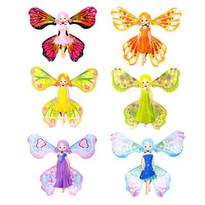 Flying Butterfly 6pcs Rubber Band Powered Magic Butterflies Flying Toys for Surprise Gift Or Party Playing Christmas and New Year classic