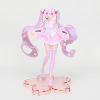 【New-store】 HelloKimi mall อะนิเมะสีชมพู Vocaloid Hatsune มิคุซากุระของเล่นแบบจำลอง Brinquedos ชุดฟิกเกอร์แอคชั่น