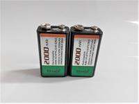 zvhm00 2pcs/lot SHSEJA 2000mAh 9V rechargeable battery 9 volt Ni-MH battery for Microphone Free shipping