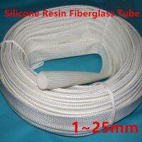 ◎ 1M/5M 200Deg High Temperature Braided Soft Chemical Fiber Tubing Insulation Cable Sleeving Fiberglass Tube 1-25mm Diameter