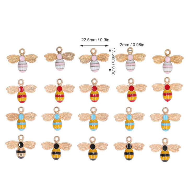 bee-pendant-craft-bee-charm-pendants-portable-for-keychain