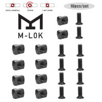 CW10pcsล็อต M-Lok Standand สกรูน็อตปืนไรเฟิลรถไฟเปลี่ยนปืนล่าสัตว์อุปกรณ์ทหารอลูมิเนียมปืนล่าสัตว์