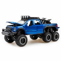 1:28 Model Car Boy Sound Light Toy Car Gift Collection with Acousto-optic Return Force Ford Large Raptor