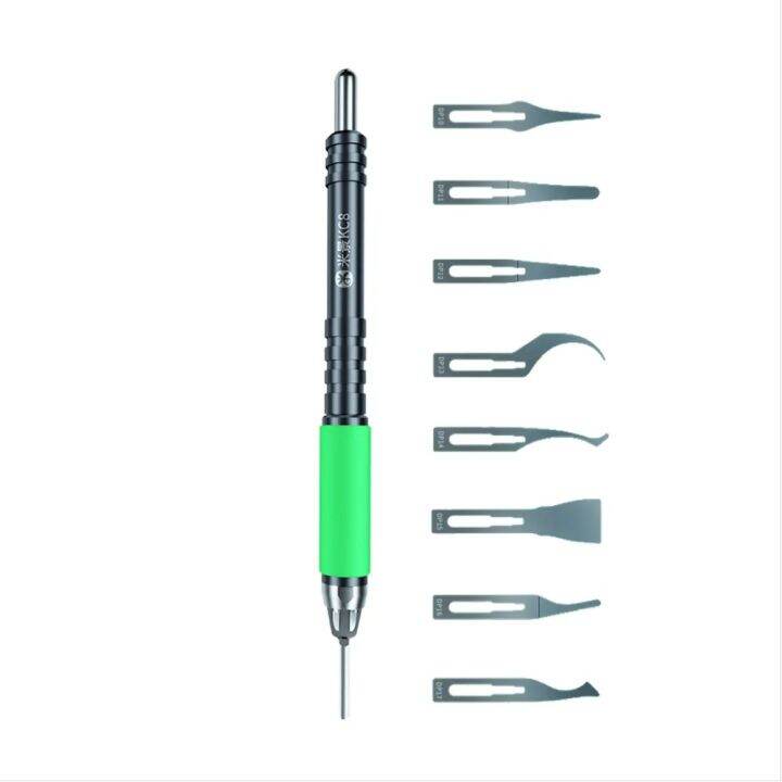 Mijing KC8 Mobile Phone CPU IC Glue Removal Blade Kit for Cut off Black