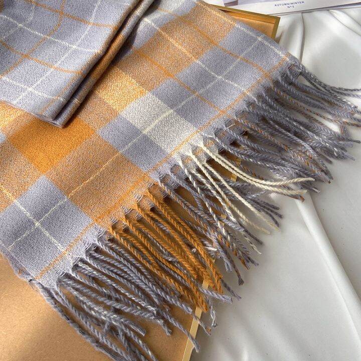 hot-sell-grid-new-england-classical-imitation-cashmere-scarf-female-qiu-dong-joker-dual-use-2021-winter-plaid-shawl-collar