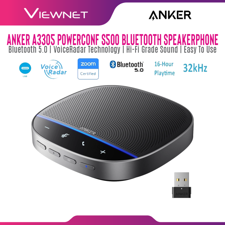 Anker A3305 PowerConf S500 Speakerphone with Zoom Certification ...