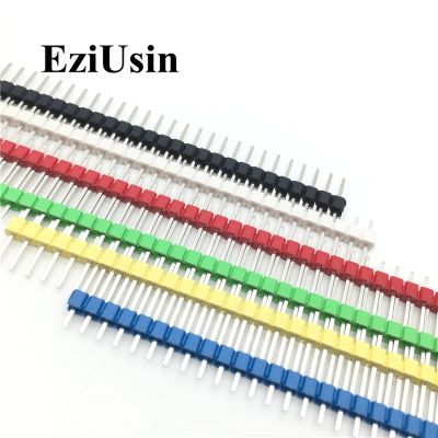 30Pcs 40 pin Breakable Pin Header 2.54mm Single Row Male Header Connector Kit PCB Pin Strip for Arduino