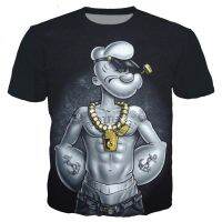 คลาสสิก Popeye Series T เสื้อผู้ชายผู้หญิง3D พิมพ์แฟชั่น T เสื้อ Hip Hop Streetwear ลำลองฤดูร้อน Tops