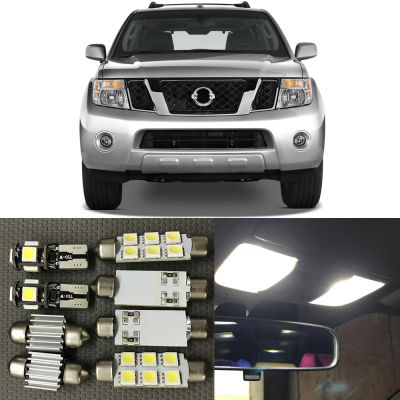12x White Auto Car LED Light Bulbs Interior Kit For Nissan Pathfinder 2005-2012 12V Led Map Dome License Plate Lamp Car Styling