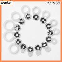 WENKEN 14Pcs คุณภาพสูง 1-14 เส้นผ่านศูนย์กลางภายใน โอริง แหวนเซรามิกตา คู่มือสายการประมง ชุดซ่อมทิป แหวนลวดเบ็ดตกปลา