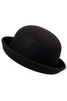 Black Women Vintage Cute Bowler Hat Cloche Fashion