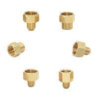 ☁ Brass 3/8 1/2 Inch M22 M14 M18 Threaded Connector Water Tap Copper Metal Threaded Water Pipe Coupler Faucet Adaptor 1pcs