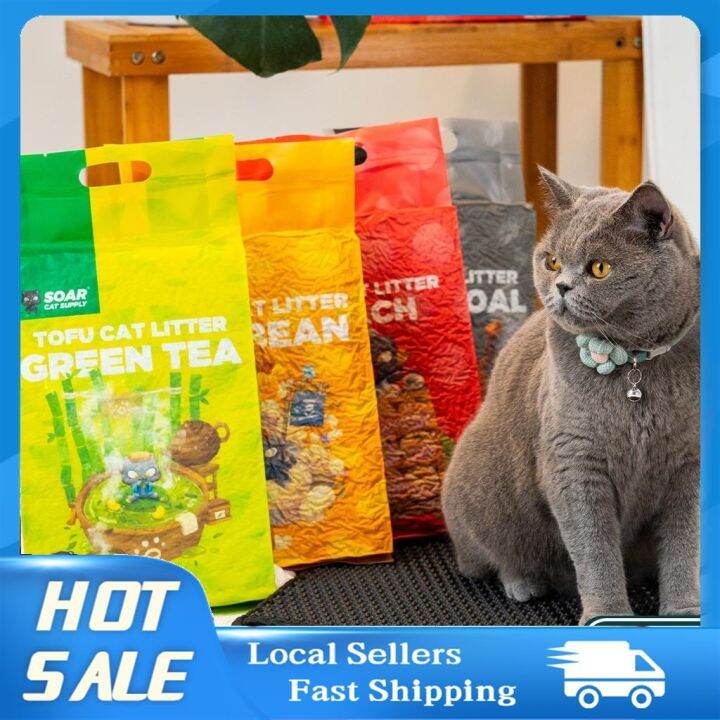 Local delivery 】 Cat Tofu Litter 6L Less Mess Clumping Flushable
