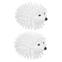 2Pcs Household Washing Machine Drying Ball Hedgehog Shaped White PVC Reusable Laundry Cleaning Balls Fluff Dry Clothes Softener