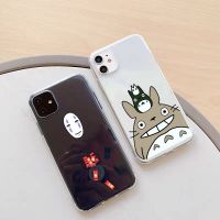 JAMULAR Spirited Away Anime Kaonashi Totoro Clear Phone Case For iPhone 11 Pro XR X XS MAX SE 2020 7 8 6Plus Soft TPU Cover Capa