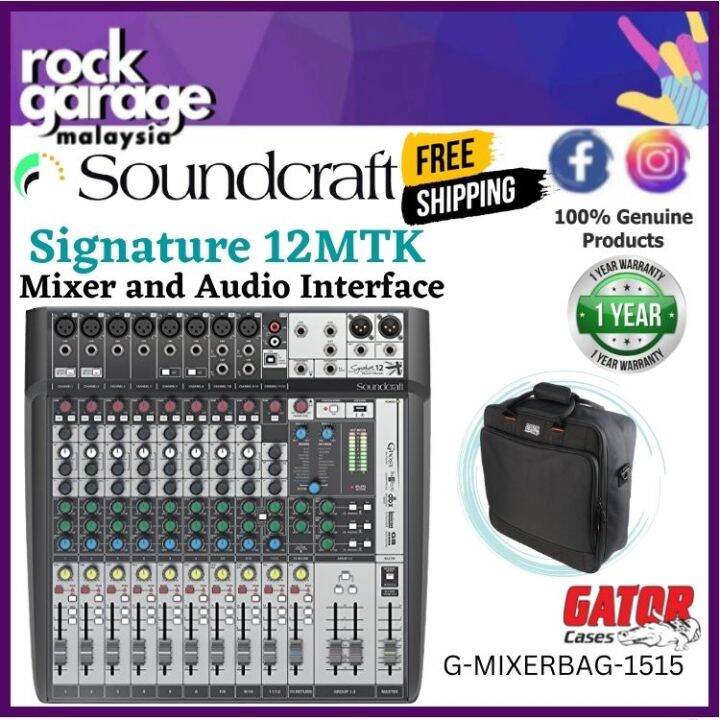 soundcraft signature 12 mtk audio mixer