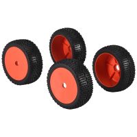 4Pcs 17mm Hex 1/8 RC Off-Road Buggy Car Rubber Tires Front Rear Wheel Rim Tyre Accessories for Losi HPI Kyosho MP9