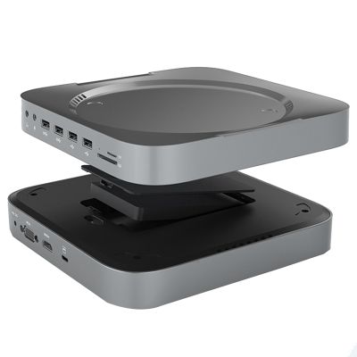 13 in 1 Docking Station USB C Hub Docking Station with HDD Enclosure 2.5 SATA NVME M.2 SSD HDD Case -Compatible 4K/30HZ for Mac Mini