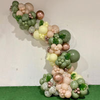 182pcs190pcs Avocado Green Balloon Arch Garland Kit Champagne Metal Birthday Wedding Celetion Background Decor Baby Shower