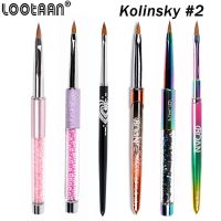 1pcs Acrylic Nail Brush Kolinsky 2# Nail Art Mink Brushes UV Gel Carving Pen Brush Liquid Powder DIY Professional Manicure Tools Artist Brushes Tools