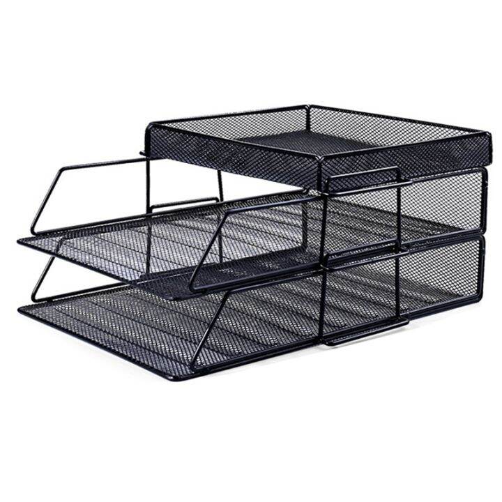 2+1 Document Tray, Document Storage File Rack, 2 Tiers, A4 Size Paper