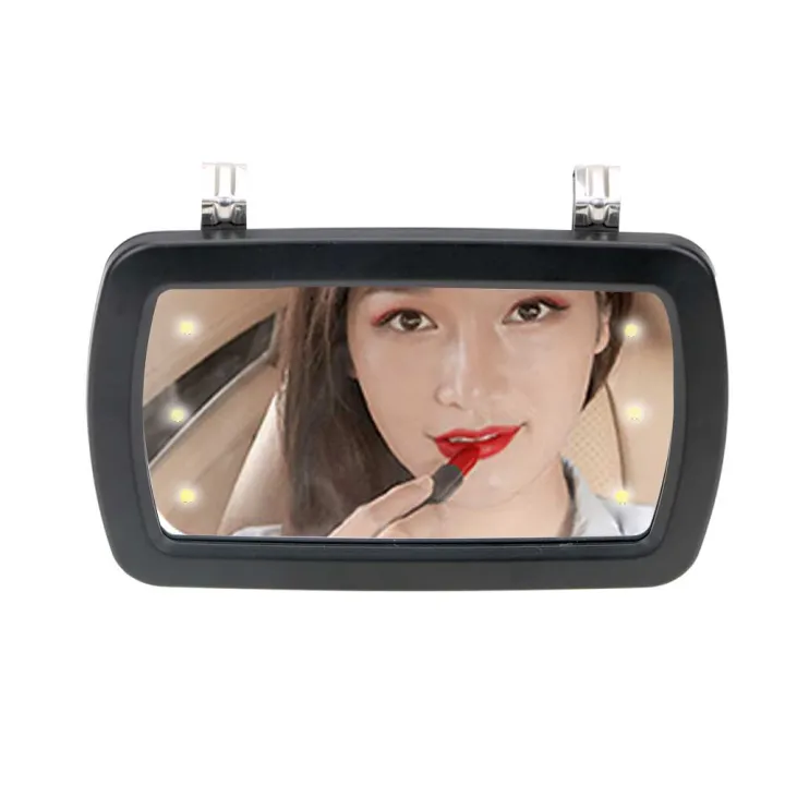 Car Make up Sun Visor Mirror with Six LED Light Universal Vanity Mirror
