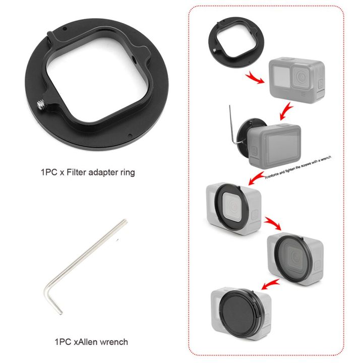 52mm-filter-adapter-ring-uv-lens-diving-accessories-durable-with-wrench-practical-for-gopro-hero-10