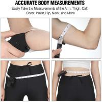 Self-tightening เทปวัด 150 ซม./60 นิ้ว Body เอว Keep Fit จักรเย็บผ้า Tailor เครื่องมือวัด Automatic Telescopic Circle Ruler-NHJ MALL