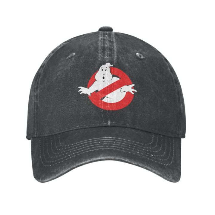 หมวกเบสบอลโลโก้-ghostbusters-ผ้าฝ้ายปรับได้สำหรับผู้ชายผู้หญิงปรับได้เหนือธรรมชาติได้หมวกคุณพ่อภาพยนตร์ตลกกลางแจ้ง