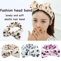 Bando motif macan tutul mewah Fashion wanita ikat kepala bertepi lebar aksesori rambut ikat kepala wajah elastis Ma O3R5