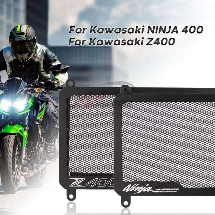 ที่ป้องกันหม้อน้ำมอเตอร์ไซค์-อุปกรณ์ป้องกันหม้อน้ำตะแกรงสำหรับ-kawasaki-ninja-400-z400