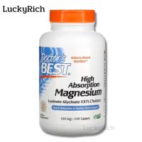 [Exp2025] Doctors Best High Absorption Magnesium 100% Chelated with Albion Minerals 100 mg 240 Tablets แมกนีเซียม