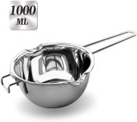 Sysmie 1000ML Double Boiler หม้อขนาดใหญ่, หม้อต้มคู่สแตนเลสสำหรับละลายช็อคโกแลต, การทำขนมและเทียน (34oz)…