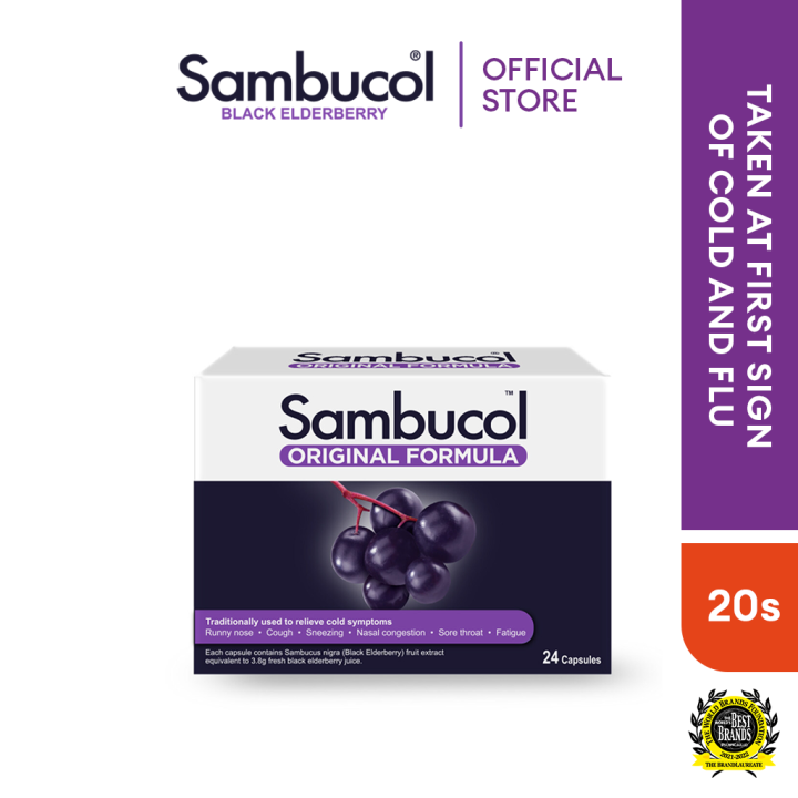 Sambucol Black Elderberry Original Formula Capsules (24's) | Lazada