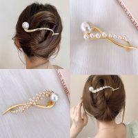 Korean elegant pearl hair clip, a word clip, exquisite hair accessories, frog clip, new hair curling artifact