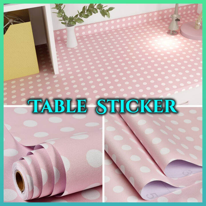 Dot Pattern Pink Wallpaper Sticker for table or almari Lazada