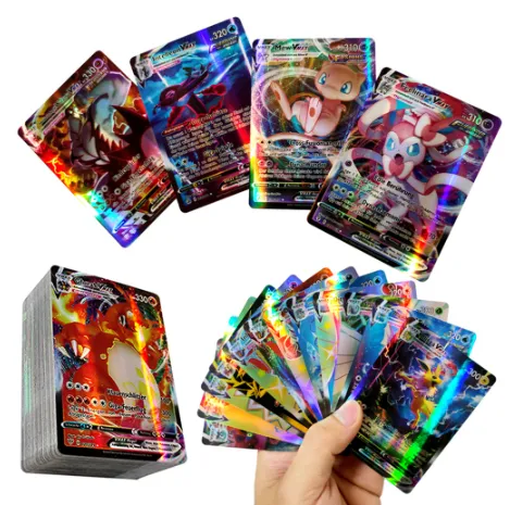 100pçs Cartas Pokemon GX VMAX MEGA - Escorrega o Preço