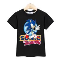 ™ เสื้อยืด พิมพ์ลายอนิเมะ Sonic The Hedgehog 2 แฟชั่นฤดูร้อน สําหรับเด็กผู้ชาย