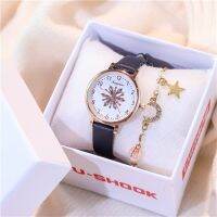 【Hot Sale】 Ins niche snowflake watch female autumn and winter cute soft girl heart high face value simple cartoon retro