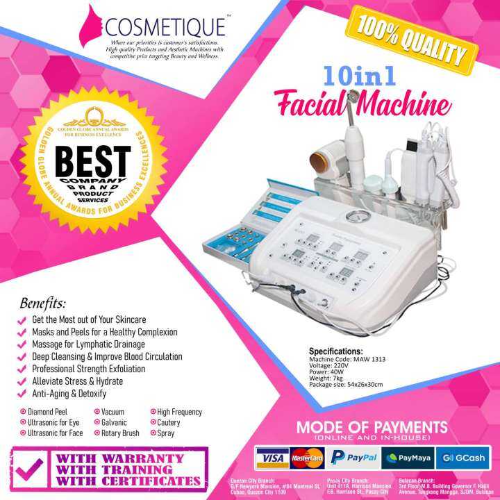 10 IN 1 MICRODERMABRASSION FACIAL DIAMOND PEEL MACHINE FOR FACE AND