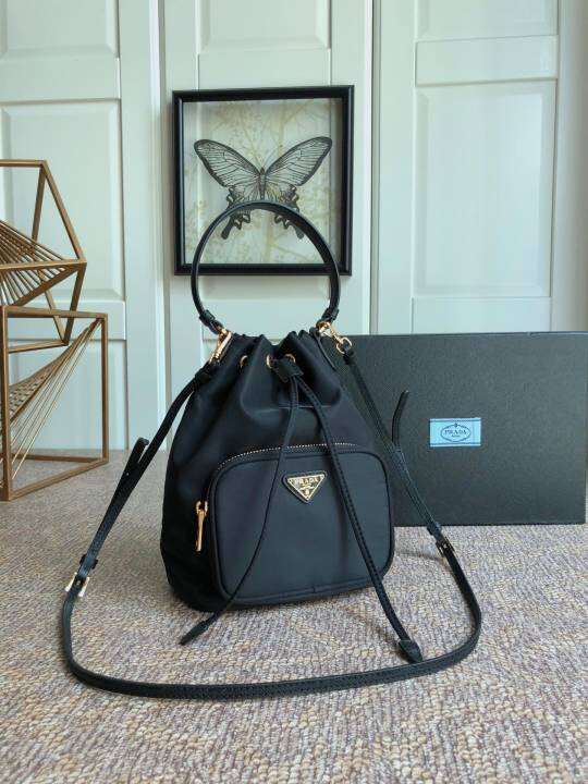 Prada Duet ReNylon bucket bag Shoulder Bag Lazada.co.th
