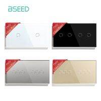 【DT】hot！ BSEED 157x86mm Glass Panel With Metal Frame Use Wall Switches