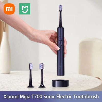 2 Original Xiaomi Mijia T700 Sonic Electric Toothbrush LED Display IPX7 Full Machine Waterproof Super Dense Soft Bristle Inductive Charging xnj
