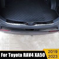 สำหรับโตโยต้า RAV4 2019-2021 2022 2023 RAV 4 XA50ไฮบริดสแตนเลสรถกันชนหลังแผ่นเท้าลำต้นประตูงัวยามเหยียบปก